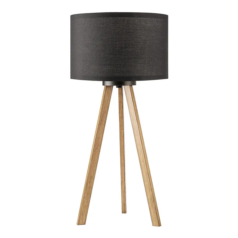 Lámpara de Mesa Tripod 1L E27 Negro 28x60 cm