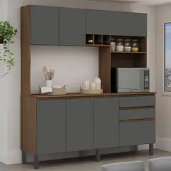 GENIALFLEX - Mueble de Cocina Liz 180cm Ebano