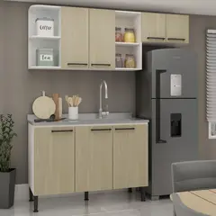 GENIALFLEX - Mueble de Cocina Valencia 180cm Beige