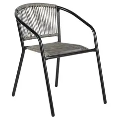 JUST HOME COLLECTION - Silla para Terraza Ratan Guadalajara Gris 74x54x63 cm