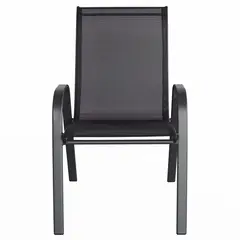 JUST HOME COLLECTION - Silla para Terraza Sling Negro 91x55x74 cm