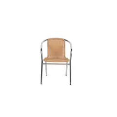 JUST HOME COLLECTION - Silla para Terraza Ratan Beige 76x54x56 cm
