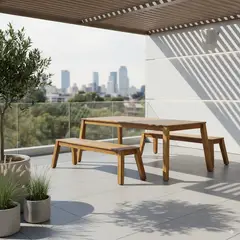 JUST HOME COLLECTION - Juego de Comedor de Terraza Colbun 6 Personas Natural