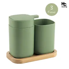 JUST HOME COLLECTION - Set 3 Accesorios de Baño Aiello Verde