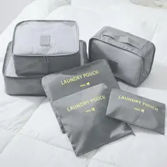 JUST HOME COLLECTION - Set De 6 Organizadores De Viaje De Tela Gris