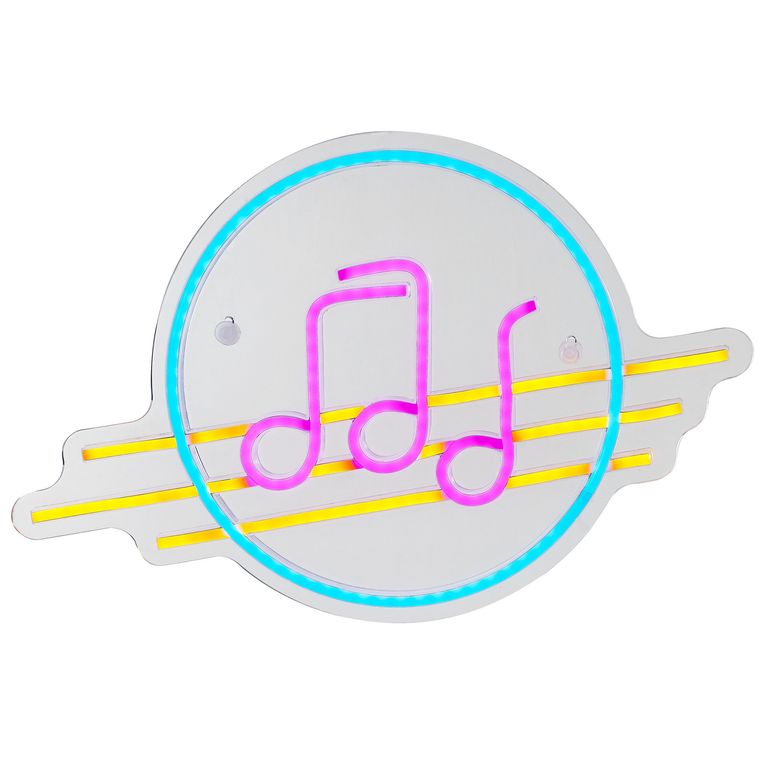 Letrero LED Neón Live Notas Blanco 5.3 W 2x28.5 cm