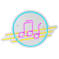 JUST HOME COLLECTION - Letrero LED Neón Live Notas Blanco 5.3 W 2x28.5 cm