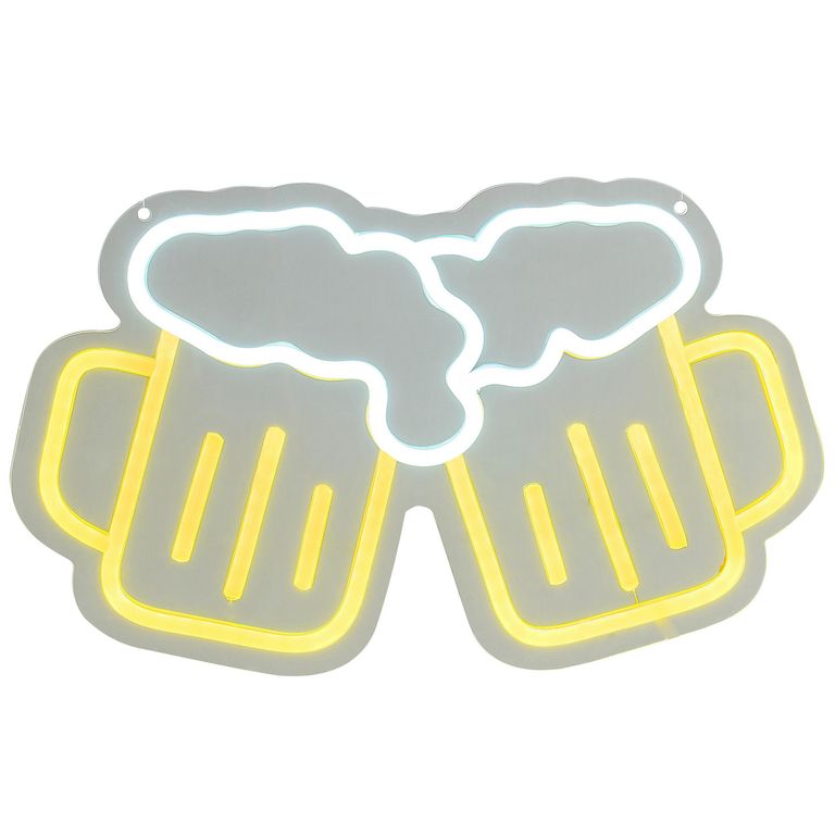 Letrero LED Neón Beer Cheer Blanco 5.2 W 2x22 cm