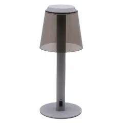 JUST HOME COLLECTION - Lámpara de Mesa Recargable Luna Gris/Plata 1.3 W 12x30 cm
