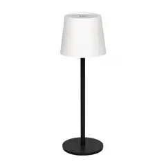 JUST HOME COLLECTION - Lámpara de Mesa Tina Recargable Negro 1.9 W 9x27.5 cm