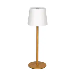 JUST HOME COLLECTION - Lámpara de Mesa Tina Recargable Café/Marrón 1.9 W 9x27.5 cm