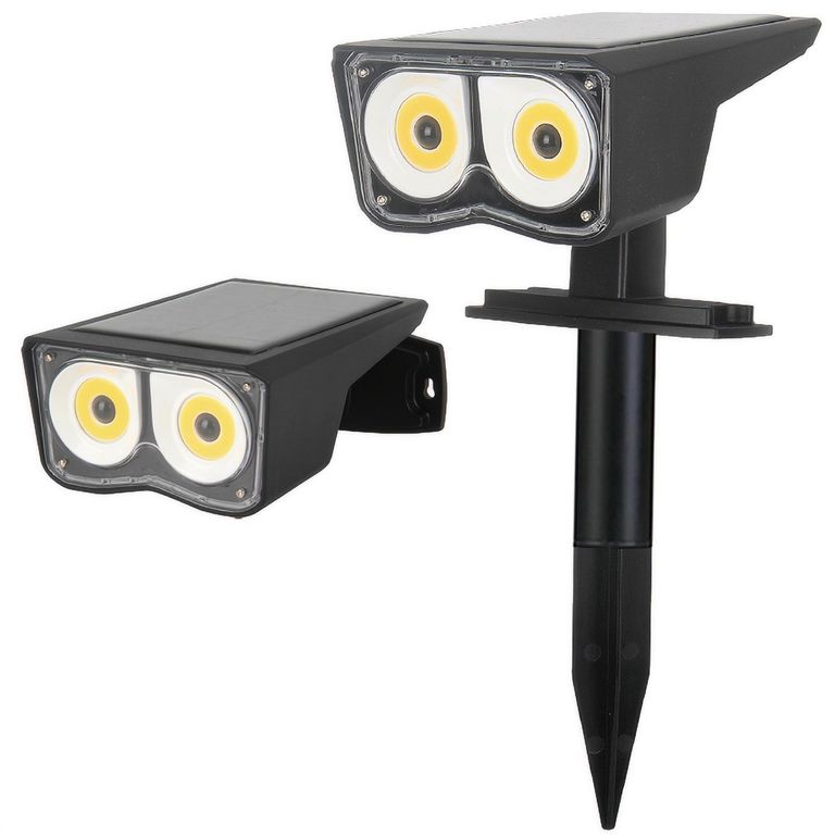 Estaca Solar con Sensor Negro 3 W IP65 150 lm Luz Fría