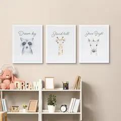 JUST HOME COLLECTION - Set x3 Cuadros Infantiles Dream 32x39.5 cm