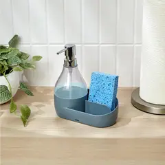 UMBRA - Dispensador De Jabón Con Organizador Azul