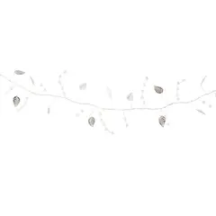 DEAR SANTA - Luz LED Cálida Hojas Plateadas