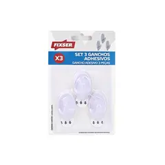 FIXSER - Set x3 Ganchos Blancos