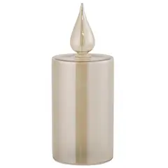DEAR SANTA - Vela Decorativa de Vidrio con LED Dorado 19cm
