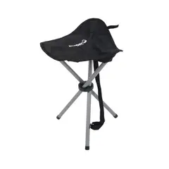 KLIMBER - Banqueta Camping Plegable 3 Patas 31x41x31 cm Negro