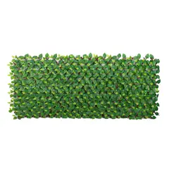 JUST HOME COLLECTION - Cerco Exterior Hojas 100x200 cm Plástico Verde y Café