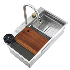 SENSI DACQUA - Lavaplatos Multifuncional 75x22x46 cm Acero inoxidable