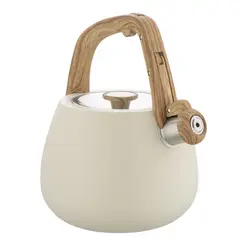 JUST HOME COLLECTION - Tetera Silbadora 2.5lt Acero Inoxidable Blanco Natural