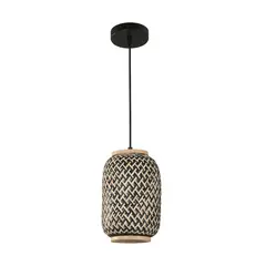 JUST HOME COLLECTION - Lámpara Colgante Nala E27 Bambú Negro