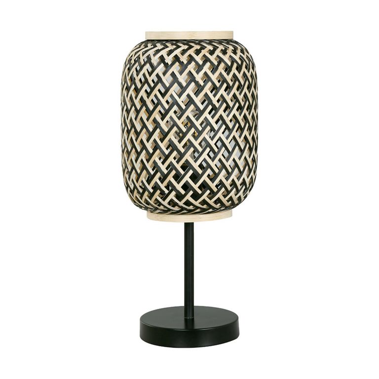 Lámpara De Mesa Nala 1L E27 Natural/Negro 19x42.5 cm