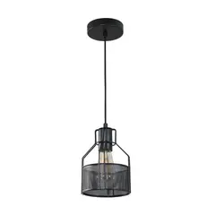 JUST HOME COLLECTION - Lámpara Colgante Labruna 1L E27 Metal Negro
