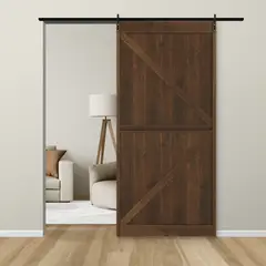 HOGGAN - Puerta Gran PVC Café 100x215cm