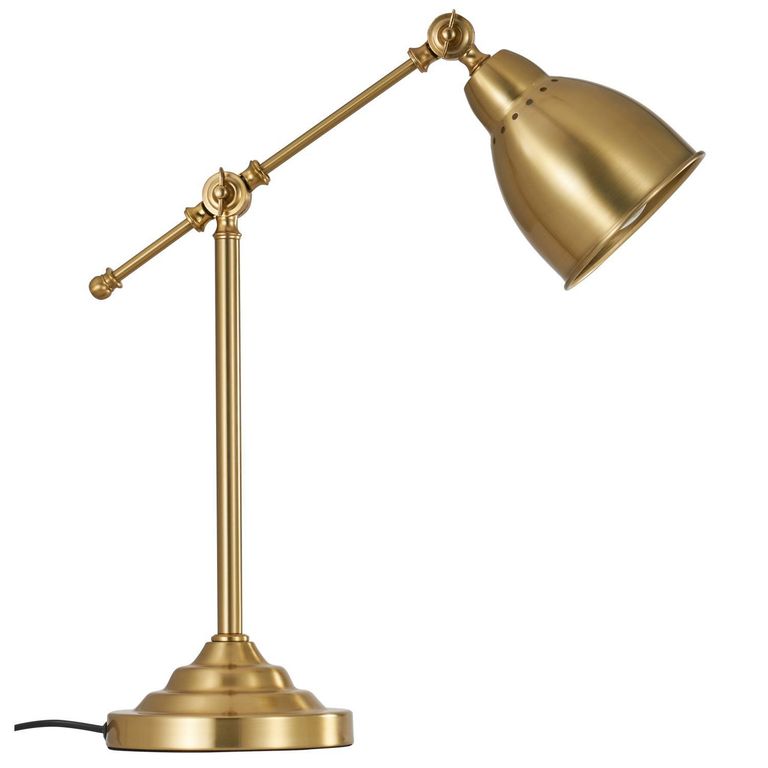 Lámpara de Escritorio Valga 1L E27 Dorado 15x48 cm