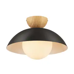 JUST HOME COLLECTION - Lámpara de Techo Udine 1L E27 Negro