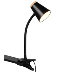JUST HOME COLLECTION - Lámpara de Escritorio LED Clip Narva Negro 7.8x43 cm