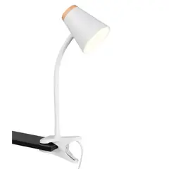 JUST HOME COLLECTION - Lámpara de Escritorio LED Clip Narva Blanco 7.8x43 cm