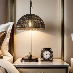 JUST HOME COLLECTION - Lámpara Colgante de Techo 1 Luz Hening Natural