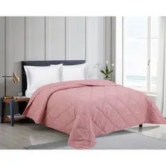 JUST HOME COLLECTION - Cubrecama Bts26 1.5 Plazas Rosa