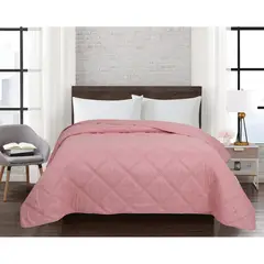 JUST HOME COLLECTION - Cubrecama BTS26 2 Plazas Color Rosa