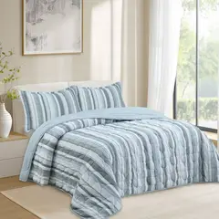 JUST HOME COLLECTION - Cubrecama Nordic Estampado Multicolor Super King