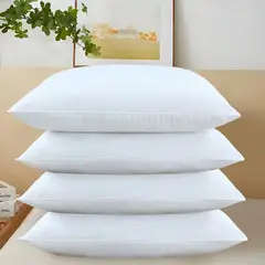 JUST HOME COLLECTION - Pack 4 Almohadas 80 GSM Poliéster Blanco