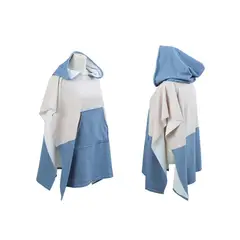 JUST HOME COLLECTION - Toalla de Playa Capucha Azul 75x160cm