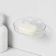 JUST HOME COLLECTION - Jabonera con Succión Transparente