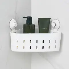 JUST HOME COLLECTION - Organizador para ducha esquinero con succión