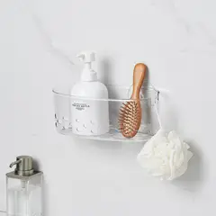JUST HOME COLLECTION - Organizador de Ducha Rectangular Transparente