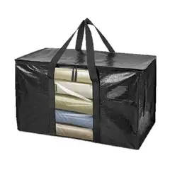 JUST HOME COLLECTION - Set x2 Organizadores Ropa de Cama Negro 71x35.5x43 Cm