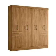 CASA BONITA - Ropero 10 Puertas 2 Cajones Roble 180x182x42 cm