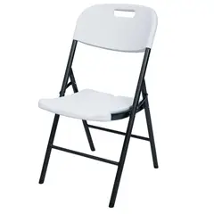 JUST HOME COLLECTION - Silla Plegable para Terraza 87x53x46cm Blanco