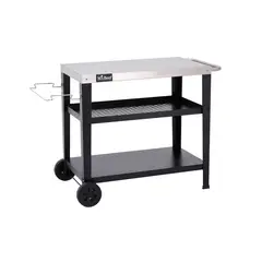 MR BEEF - Mesa Auxiliar Exterior con Ruedas 59x81x117 cm