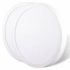 DAIRU - Set de 2 Paneles LED Circular 24W Luz Cálida Blanco