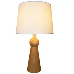 JUST HOME COLLECTION - Lámpara de Mesa Koge 1L E27 Blanco 30x52 cm