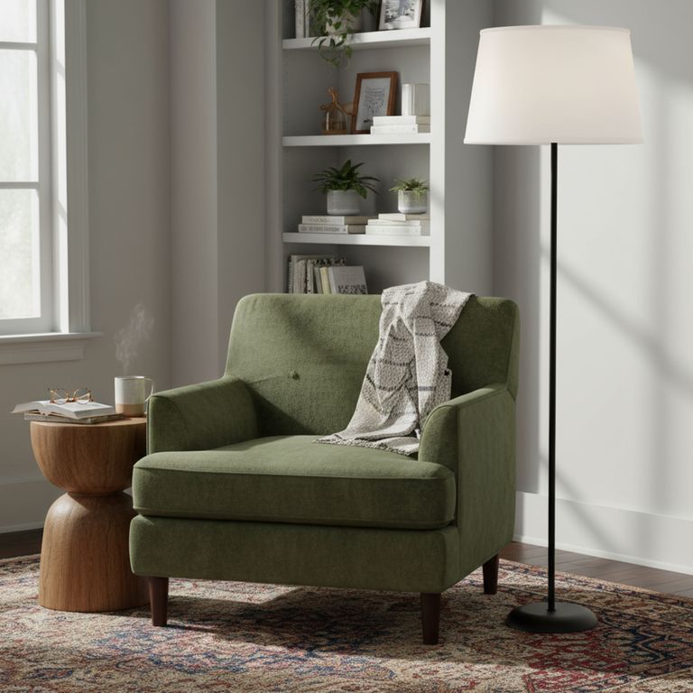 Lámpara de Pie New Satin 1L E27 Blanco/Negro 40x150 cm