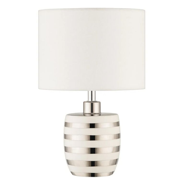 Lámpara de Mesa 1 Luz Marian Plateada